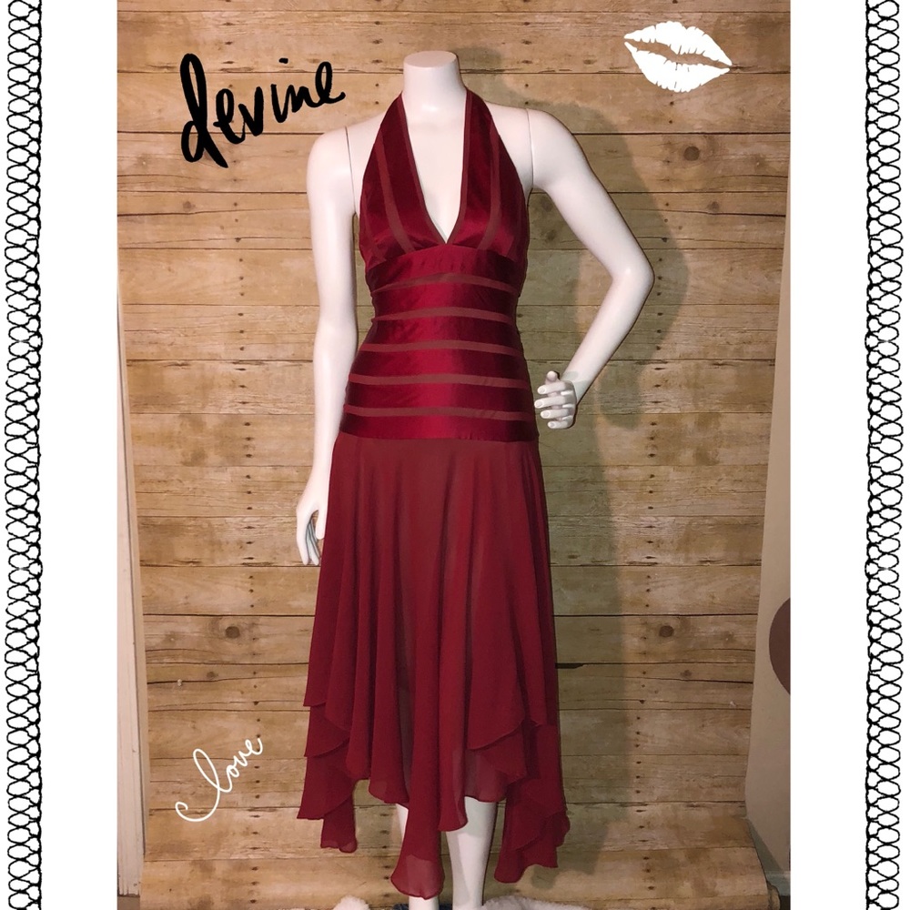 BCBG MaxAzria RED Dress 100% silk